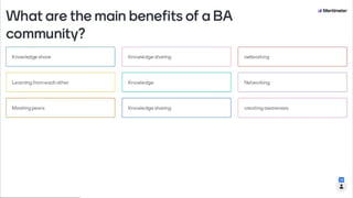 BA and Beyond 20 - IIBA Brussels Chapter - You, yourself and your BA community… Slide 6