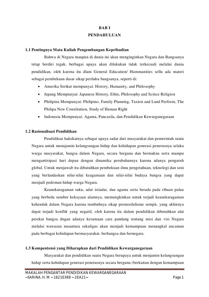 Makalah Pentingnya Pendidikan Bela Negara Bagi Mahasiswa