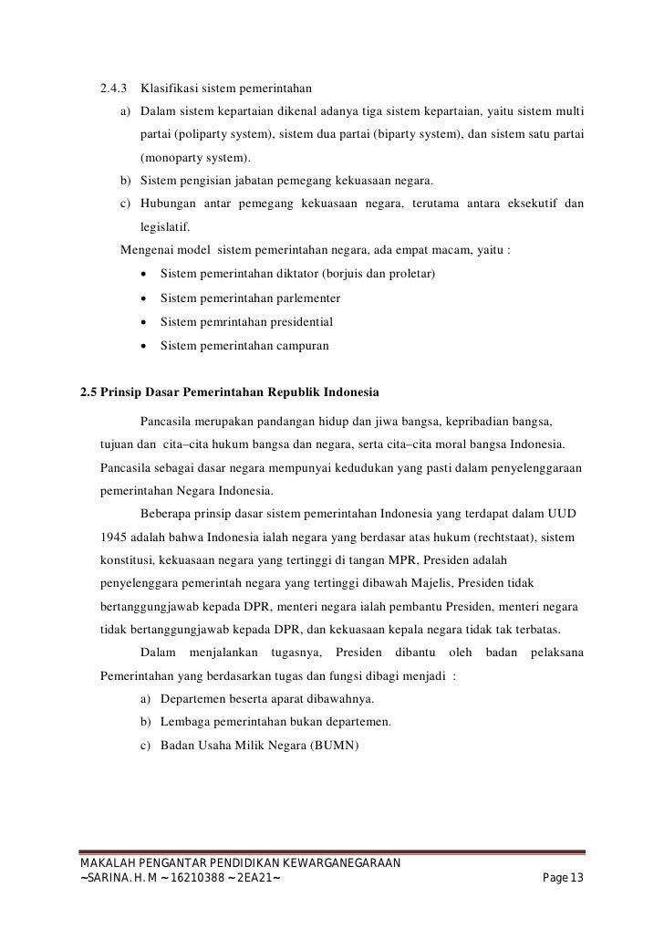 MAKALAH PENDIDIKAN KEWARGANEGARAAN BAB I