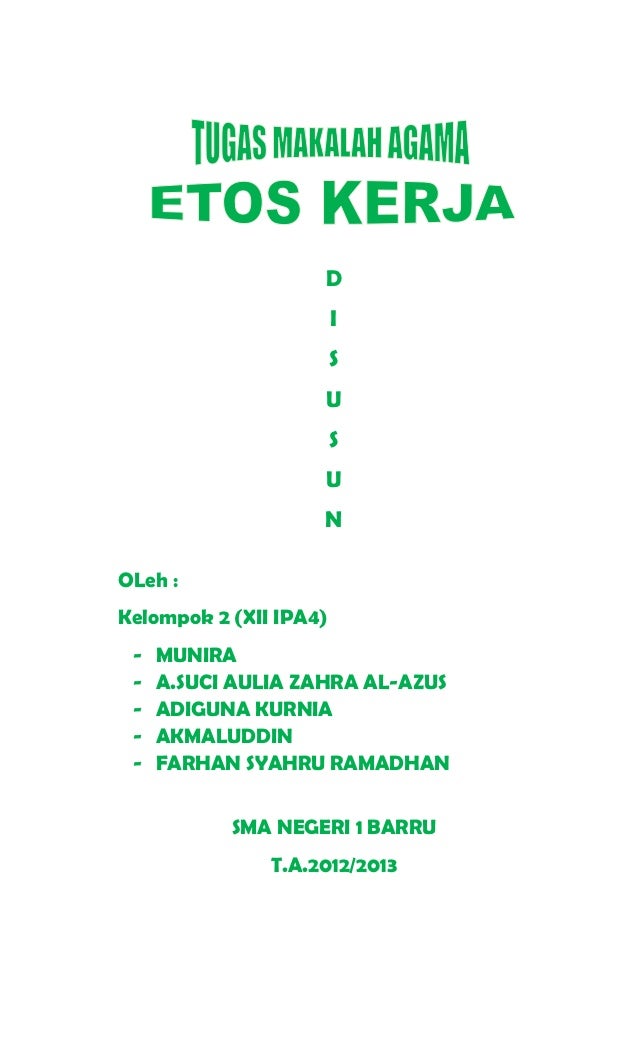 Makalah Etos Kerja