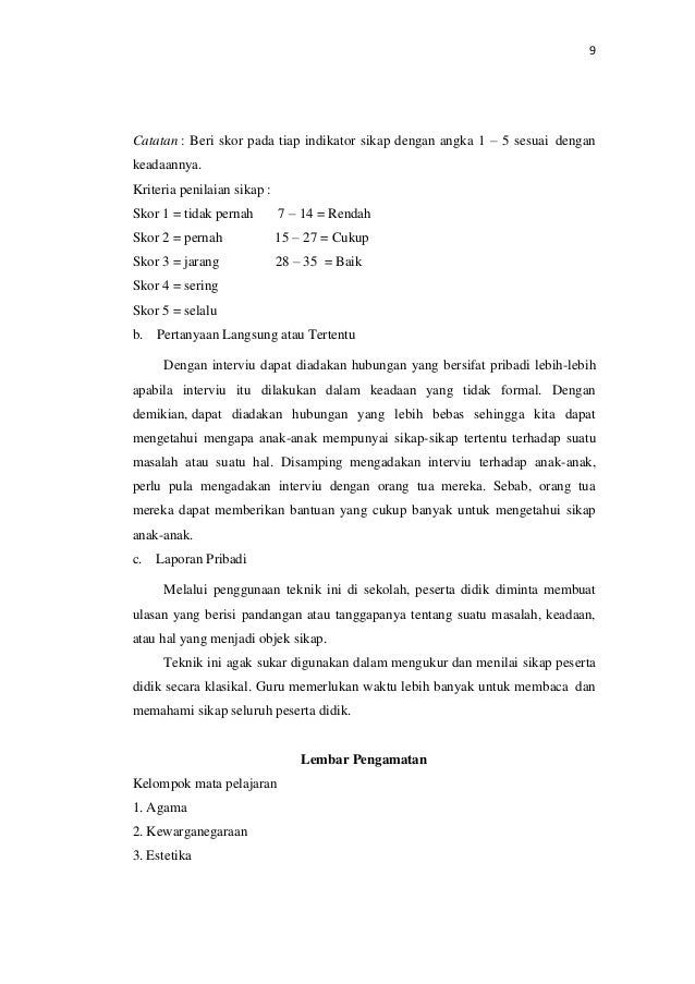 Penilaian Unjuk Kerja Siswa