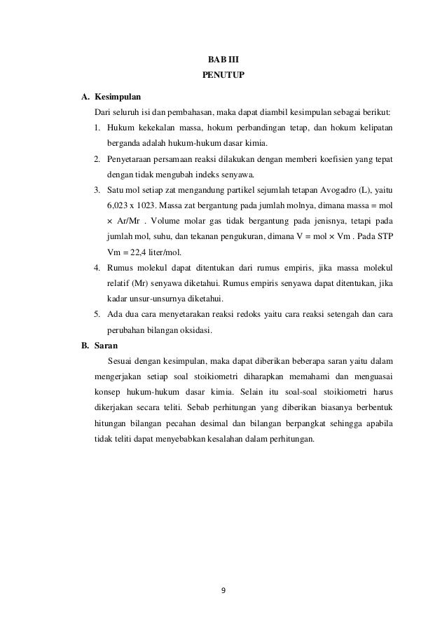 Makalah Stoikiometri