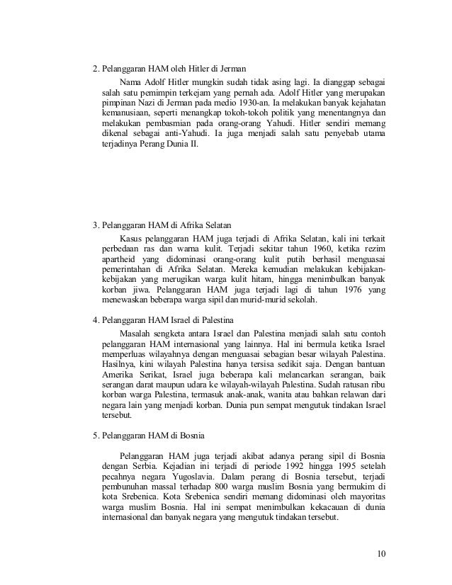 Pelanggaran Ham Hak Asasi Manusia