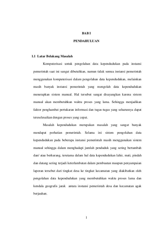 Bab 1 Pendahuluan Aplikasi Kependudukan