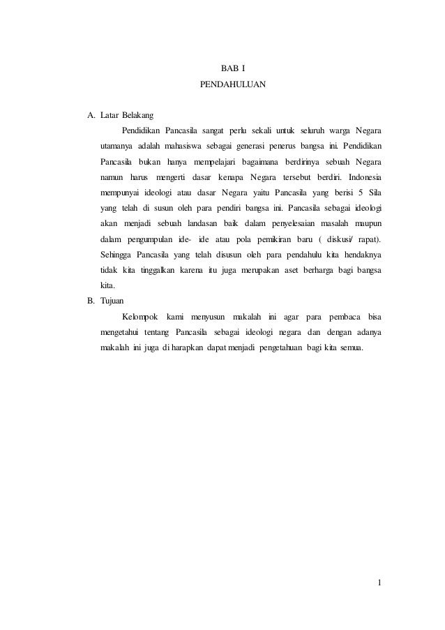 Pancasila Sebagai Ideologi Negara