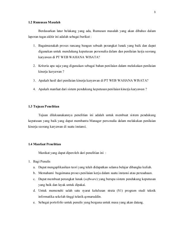 Sistem Pendukung Keputusan Penilaian Kinerja Karyawan Sistem Pendukung Keputusan Penilaian Kinerja Karyawan