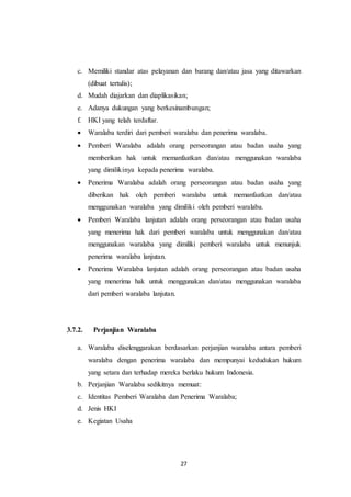 Makalah Waralaba Di Indonesia