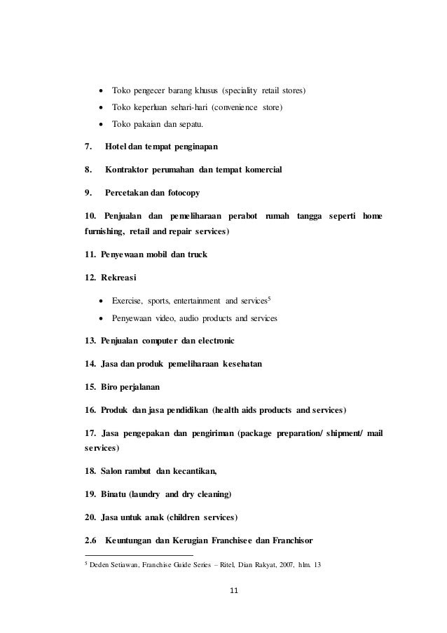 Makalah Waralaba Di Indonesia