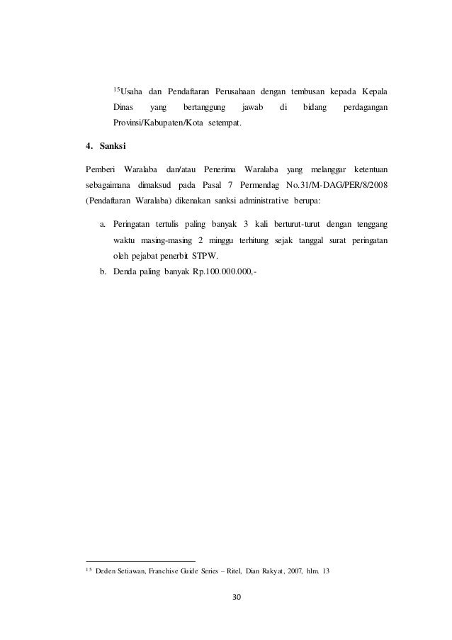 Makalah Waralaba Di Indonesia