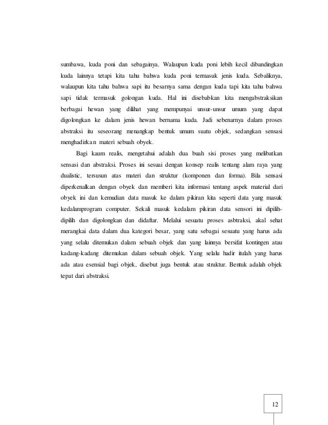 Makalah Filsafat (Realisme Aristoteles) Makalah Filsafat (Realisme Aristoteles)