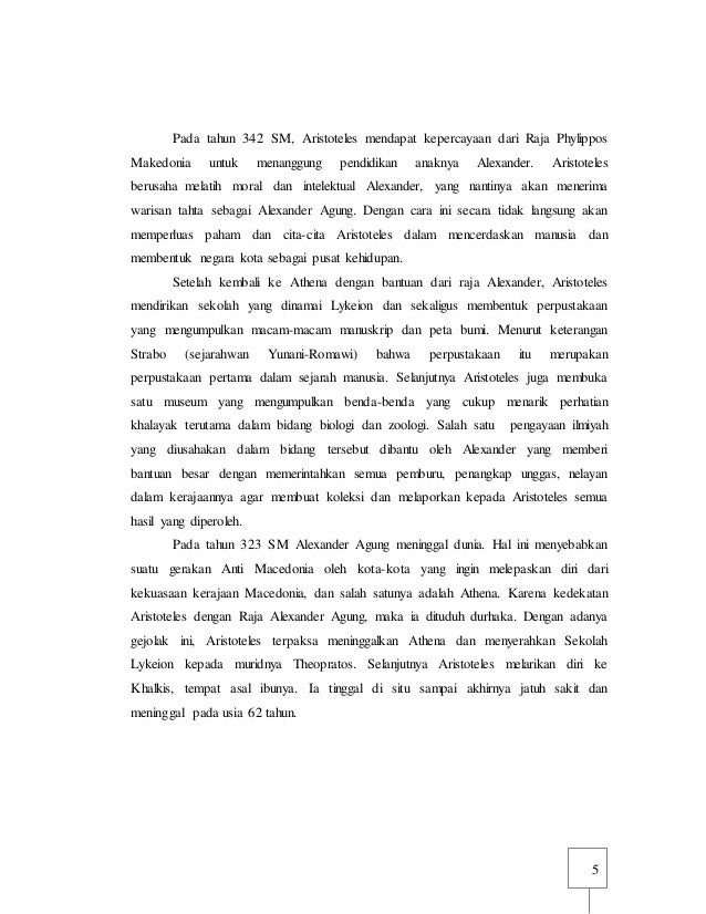 Makalah Filsafat Realisme Aristoteles