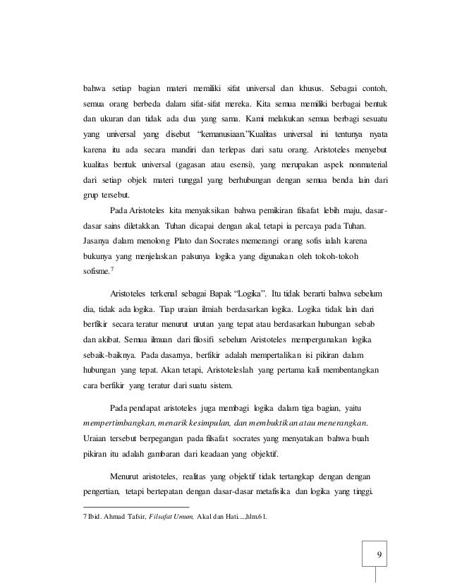 Makalah Filsafat Realisme Aristoteles