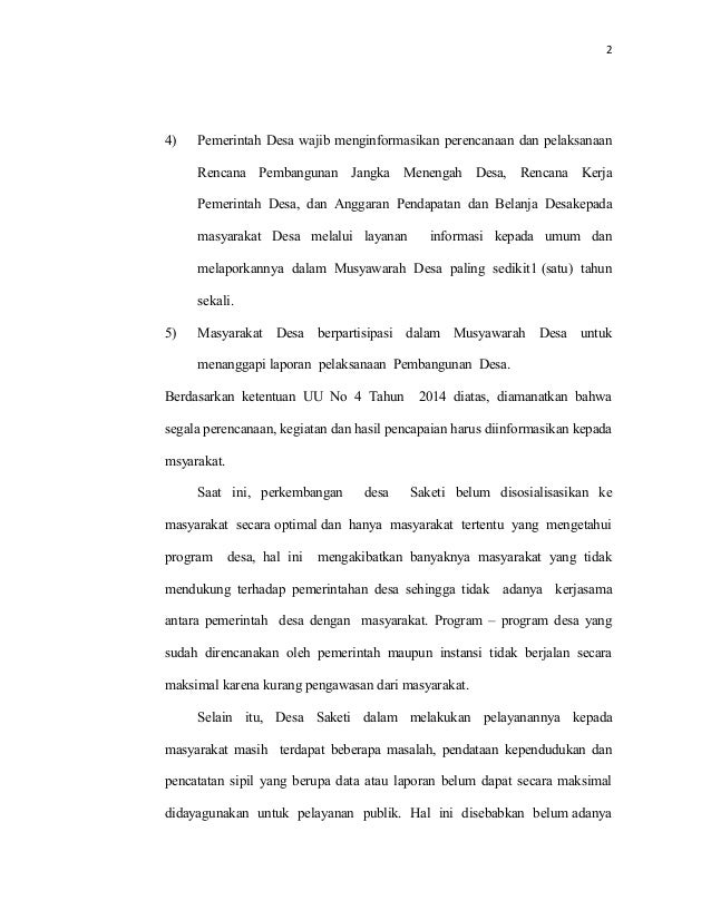 Bab I Rancang Bangun Sistem Informasi Pelayanan Kantor Desa Saketi Be