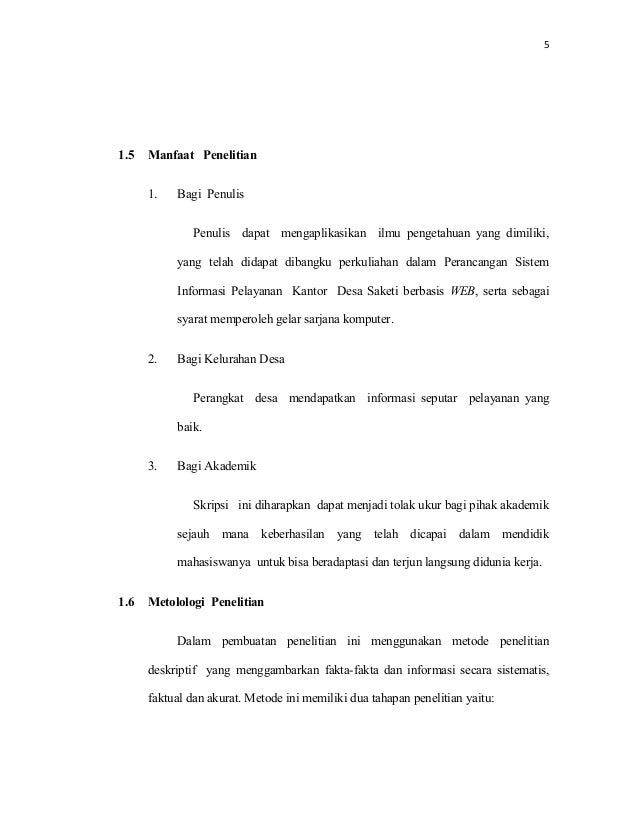 Skripsi Sistem Informasi Desa Berbasis Web Ide Judul Skripsi Universitas