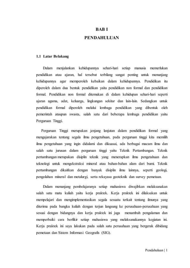 Updating database jalan lingkungan pdf