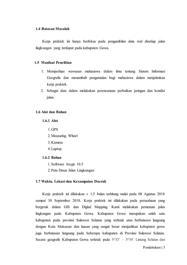 Updating database jalan lingkungan pdf