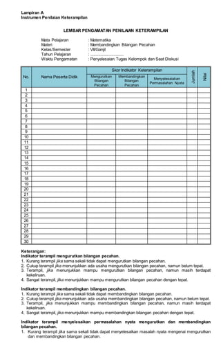 Bab i 6. membandingkan pecahan