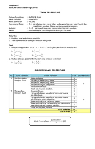 Bab i 6. membandingkan pecahan
