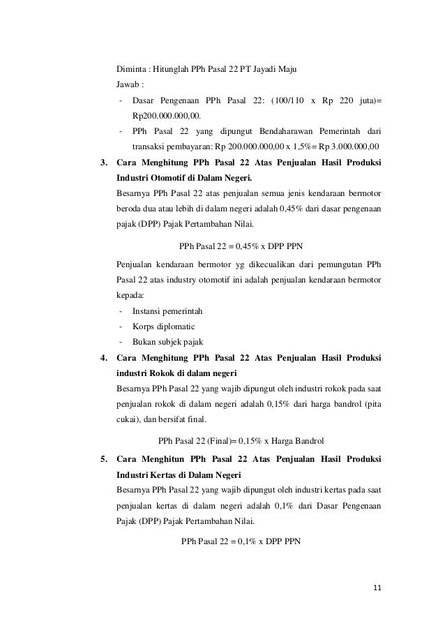Makalah PPh pasal 22