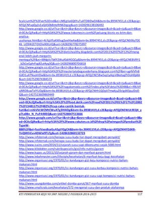 KTI PEMBUATAN KEJU 9D SMP. NEGERI 2 PASIRIAN 2014-2015 117
hcalcium%2F%3Fver%3Dind&ei=JMEgVa6QKYuTuATD8IDwDA&bvm=bv.89947451,d.c2E&psig=
AFQjCNFuqQyjlsEaQA50b8nteRtN63rgcg&ust=1428296138106492
http://www.google.co.id/url?sa=i&rct=j&q=&esrc=s&source=images&cd=&cad=rja&uact=8&ve
d=0CAcQjRw&url=http%3A%2F%2Fwww.tokomesin.com%2Fpeluang-bisnis-es-krim-dan-
analisa-
usahanya.html&ei=4sYgVfiaKIKhugSvxIHwAw&bvm=bv.89947451,d.c2E&psig=AFQjCNEKXy7DE
K6_UZBW2ETOtOleX0tUrQ&ust=1428296778275997
http://www.google.co.id/url?sa=i&rct=j&q=&esrc=s&source=images&cd=&cad=rja&uact=8&ve
d=0CAcQjRw&url=http%3A%2F%2Fdietishealthy.blogdetik.com%2F2011%2F07%2F12%2Fmeng
enal-lebih-jauh-margarin-
mentega%2F&ei=I8MgVcTbKY2WuASdi4GQCg&bvm=bv.89947451,d.c2E&psig=AFQjCNEBVRY1
_b2k1eGphrFvg82ut4yq3Q&ust=1428296800706818
http://www.google.co.id/url?sa=i&rct=j&q=&esrc=s&source=images&cd=&cad=rja&uact=8&ve
d=0CAcQjRw&url=http%3A%2F%2Fmastertatabogasederhana.blogspot.com%2F&ei=ug4VVfn8
GdO1uATNuoHIDw&bvm=bv.89381419,d.c2E&psig=AFQjCNE5Bw5xp1yAqsV8ketagPiOoH0pKA
&ust=1427529074384573
http://www.google.co.id/url?sa=i&rct=j&q=&esrc=s&source=images&cd=&cad=rja&uact=8&ve
d=0CAcQjRw&url=http%3A%2F%2Fnagakomodo.com%2Findex.php%3Fdetail%3D48&ei=If8UVf
zjMIOBuwTelYLIDg&bvm=bv.89381419,d.c2E&psig=AFQjCNHh1QDpV7mwkjuZ0cIgd43puJDoO
Q&ust=1427523609869449
http://www.google.co.id/url?sa=i&rct=j&q=&esrc=s&source=images&cd=&cad=rja&uact=8&
ved=0CAcQjRw&url=http%3A%2F%2Ffood.detik.com%2Fread%2F2011%2F01%2F17%2F12002
7%2F1548117%2F482%2Fcup-cake-cantik-bentuk-
hati&ei=nAkVVcWCMtCWuATg3IHADg&bvm=bv.89381419,d.c2E&psig=AFQjCNEWUL9EQ4_y
p7Lz0Bn_N_PuPA90EQ&ust=1427528047513666
http://www.google.com/url?sa=i&rct=j&q=&esrc=s&source=images&cd=&cad=rja&uact=8&v
ed=0CAcQjRw&url=http%3A%2F%2Fwww.rakuten.co.id%2Fshop%2Fwinngas%2Fproduct%2F
TypeW-
888%2F&ei=fuolVaesBsaGuASgtYGgCA&bvm=bv.90491159,d.c2E&psig=AFQjCNHIY2dKB-
7nQMthEvv4DWIxl9Tz7g&ust=1428632860132723
http://www.infoternak.com/kenapa-susu-kuda-liar-dapat-mengobati-penyakit/
http://www.infoternak.com/kenapa-susu-kuda-liar-dapat-mengobati-penyakit/
http://www.isains.com/2014/11/sejarah-susu-sapi-dikonsumsi-sejak-5000.html
http://www.klikdokter.com/rubrikspesialis/gizi/info-nutrisi/garam
http://www.kupas.us/2011/10/sejarah-garam-dan-manfaat-garam.html
http://www.lebahmaster.com/lifestyle/kesehatan/6-manfaat-keju-bagi-kesehatan
http://www.organisasi.org/1970/01/isi-kandungan-gizi-keju-komposisi-nutrisi-bahan-
makanan.html
http://www.organisasi.org/1970/01/isi-kandungan-gizi-susu-kerbau-komposisi-nutrisi-bahan-
makanan.html
http://www.organisasi.org/1970/01/isi-kandungan-gizi-susu-sapi-komposisi-nutrisi-bahan-
makanan.html
http://www.saungdomba.com/artikel-domba-garut/367-manfaat-susu-domba
http://www.smallcrab.com/kesehatan/572-mengenal-susu-dan-produk-olahannya
 