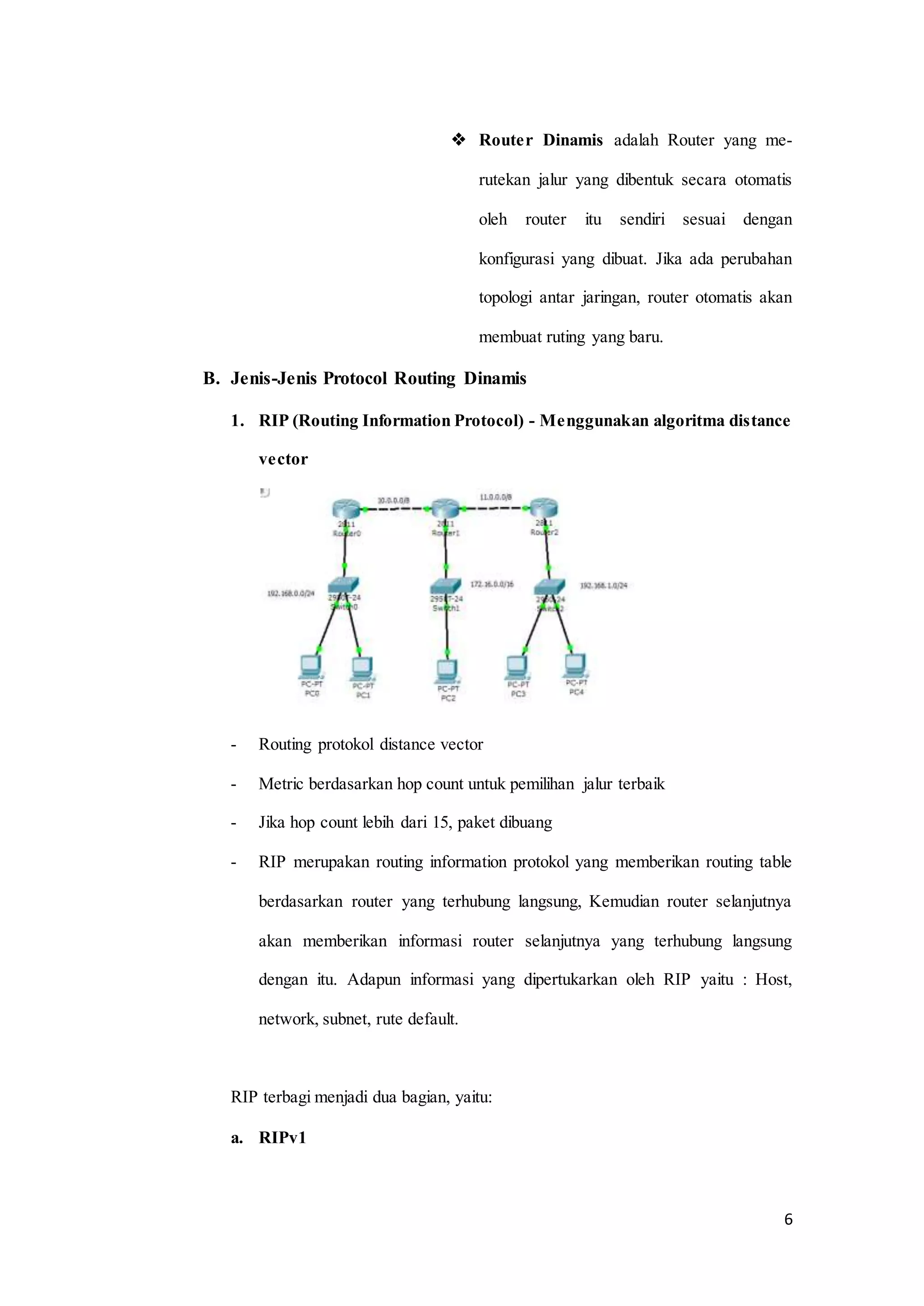 Contoh Makalah Routing Dinamis | DOCX