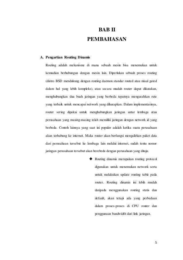 Contoh Makalah Routing Dinamis