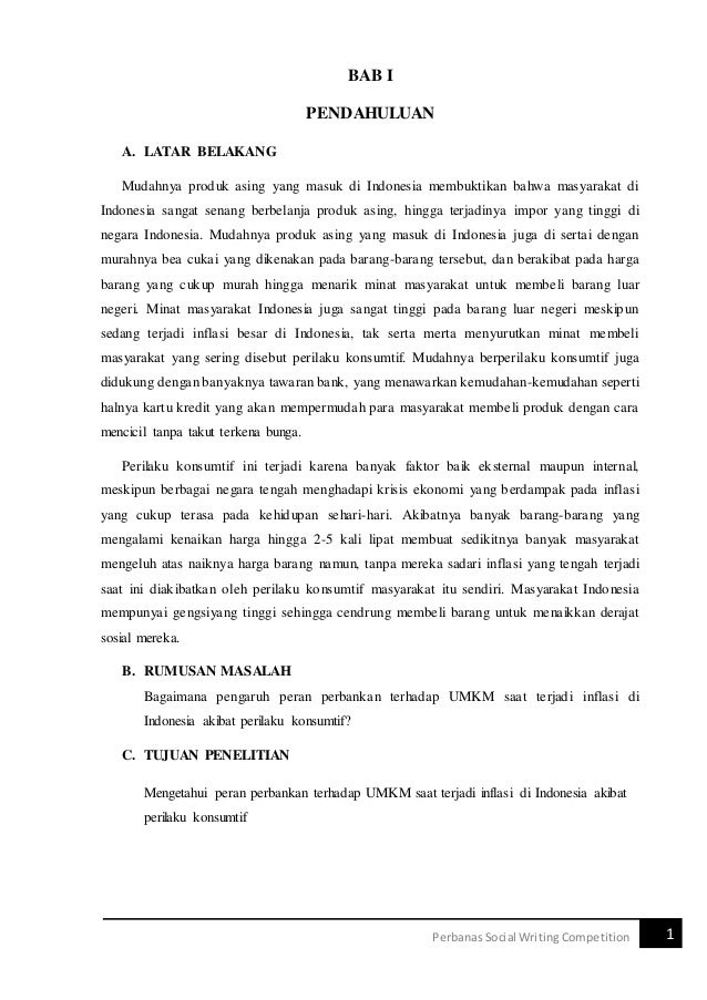 Karya Tulis Ilmiah Pengaruh Peran Perbankan Terhadap Umkm Saat Terja