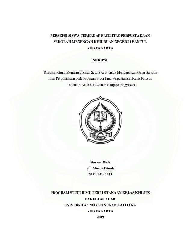 Contoh Proposal Skripsi Jurusan Ilmu Perpustakaan Kumpulan Berbagai Skripsi