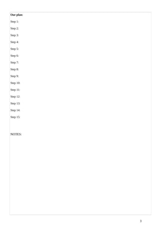 Our plan:
Step 1:
Step 2:
Step 3:
Step 4:
Step 5:
Step 6:
Step 7:
Step 8:
Step 9:
Step 10:
Step 11:
Step 12:
Step 13:
Step...