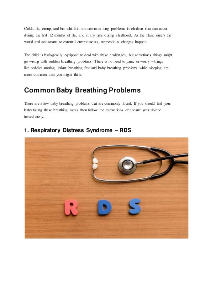 Babies breathing problems