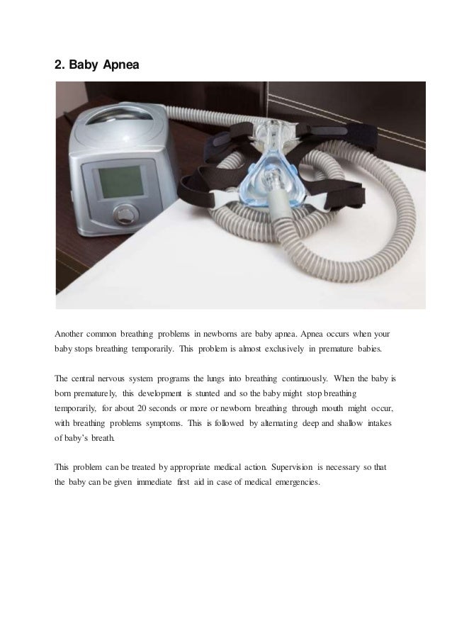 Babies breathing problems