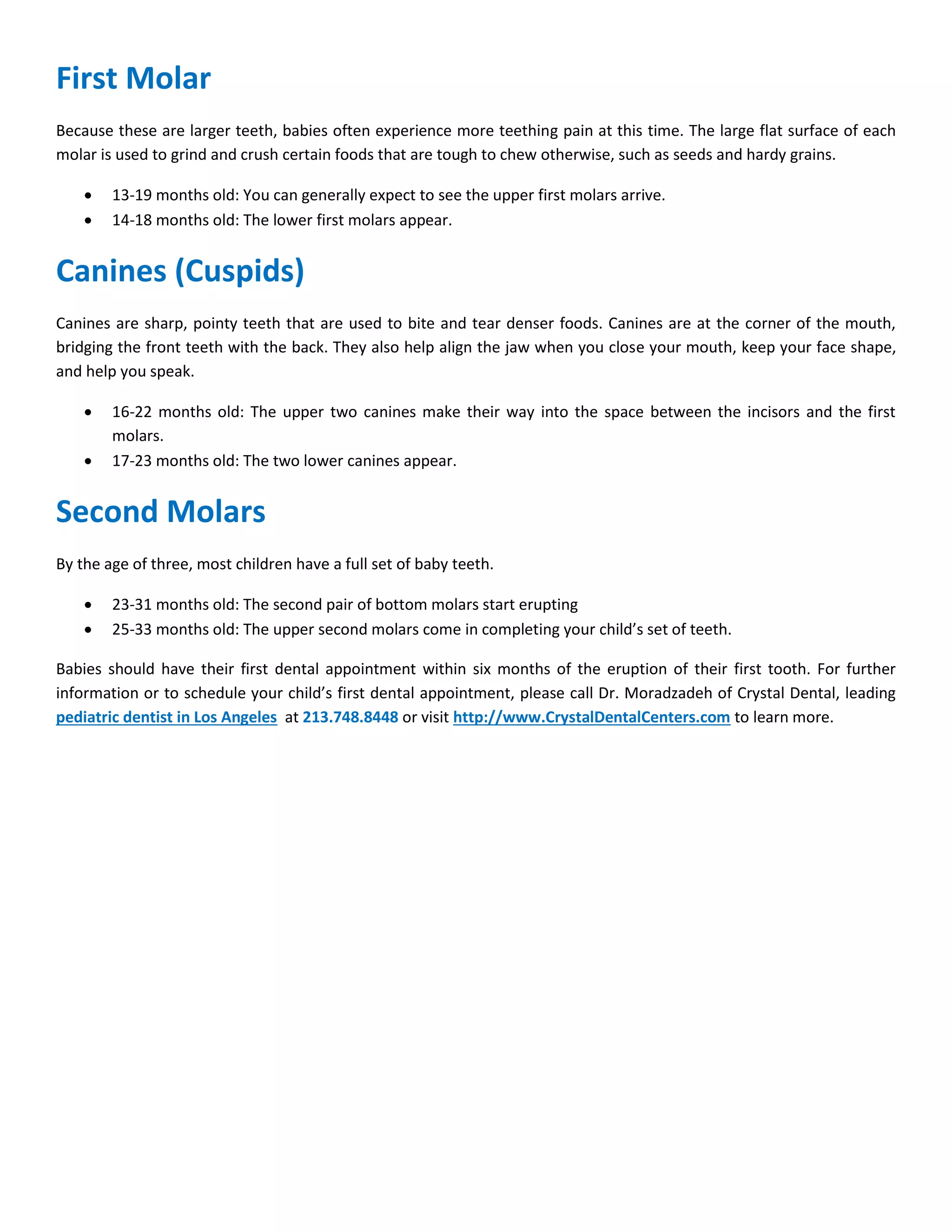 BABY’S TEETHING TIMELINE PDF