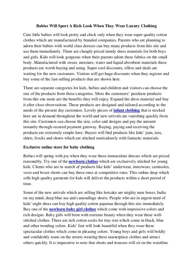 baby luxury clothing online