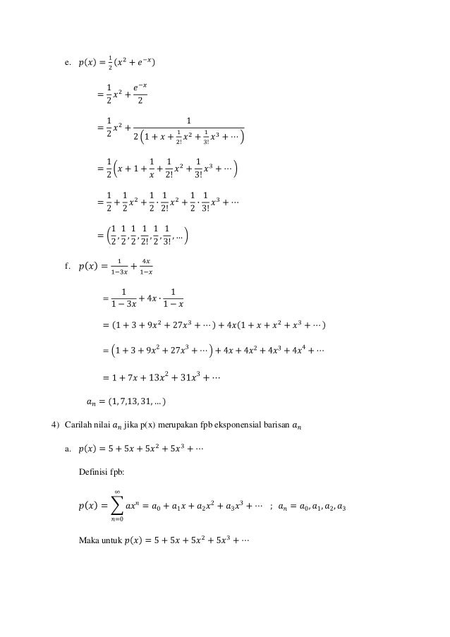 12 Contoh Soal Fungsi Pembangkit Kombinasi Contoh Soal Terbaru
