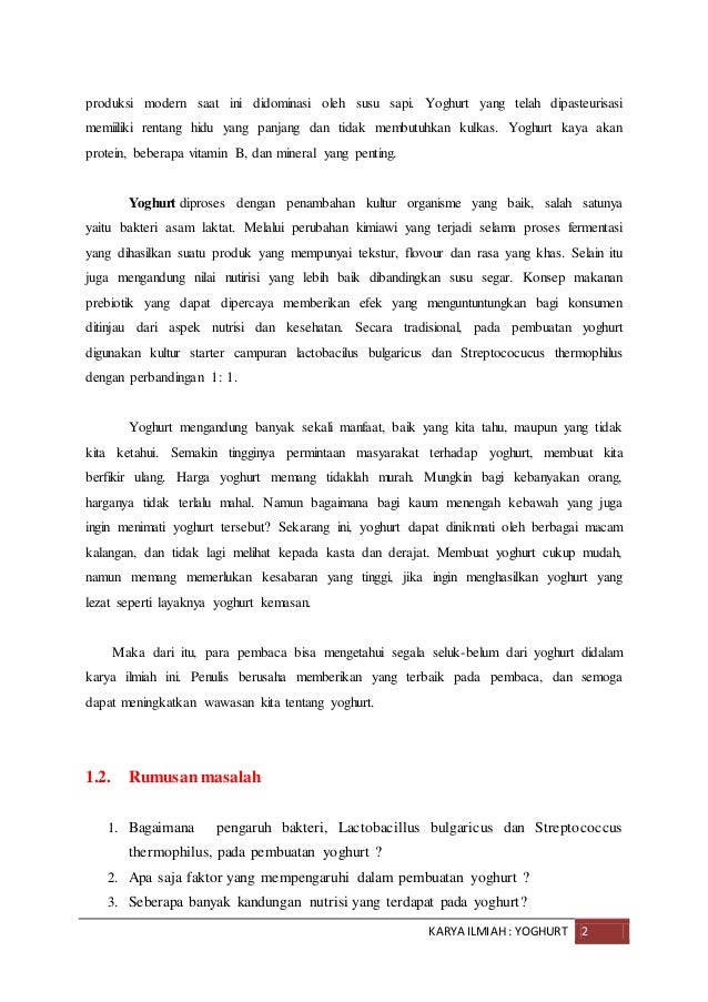 Makalah Yoghurt
