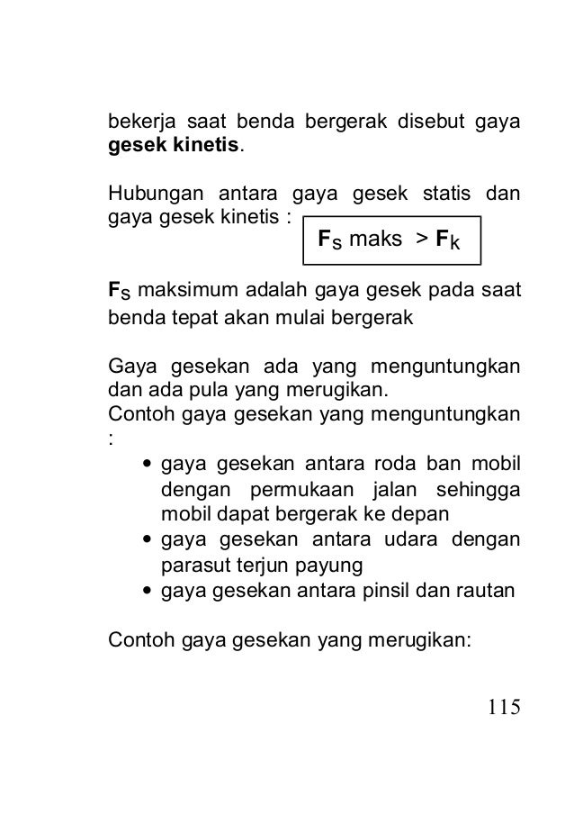 Gaya yang bekerja pada parasut adalah gaya