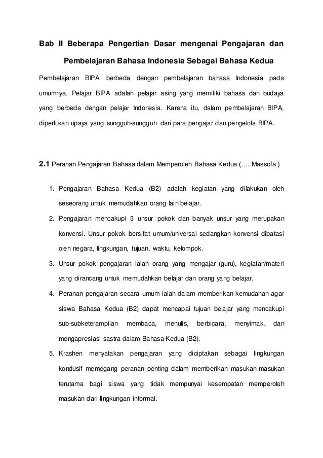 Pengertian Dasar Mengenai Pengajaran Dan Pembelajaran Bahasa Indonesi