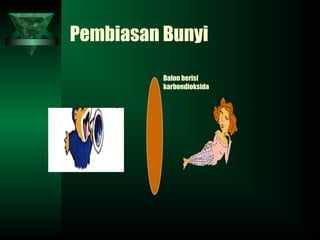 Pembiasan Bunyi
Balon berisi
karbondioksida
 
