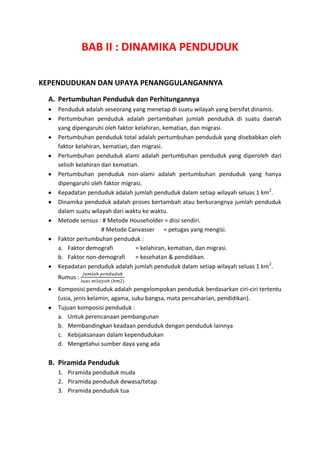 Faktor Nonalami Dari Pertumbuhan Penduduk Adalah dinamika penduduk