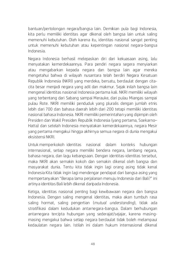 Bab Ii Esensi Dan Urgensi Identitas Nasional Sebagai Salah Satu Deter