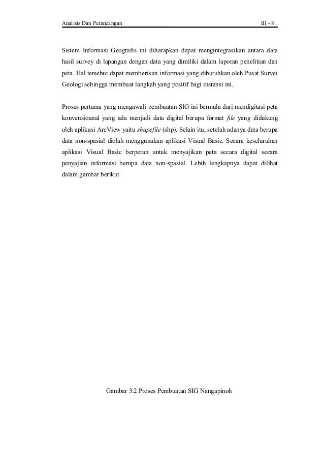 Bab III Tugas Akhir SISTEM INFORMASI GEOGRAFIS LOKASI 