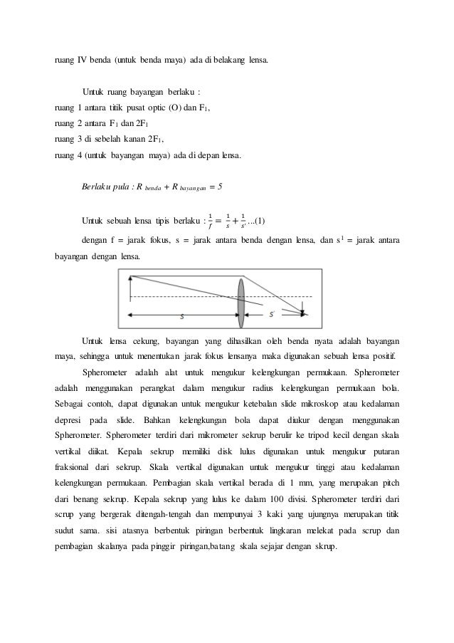 Pengukuran Jarak Fokus Lensa