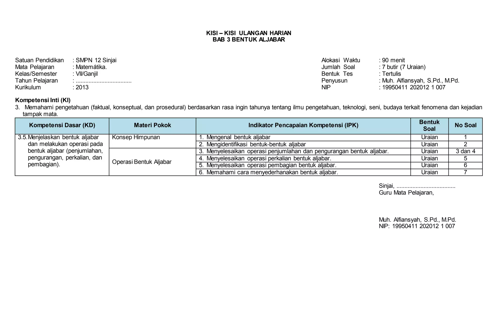 Bab iii 7. ujian harian ke-3