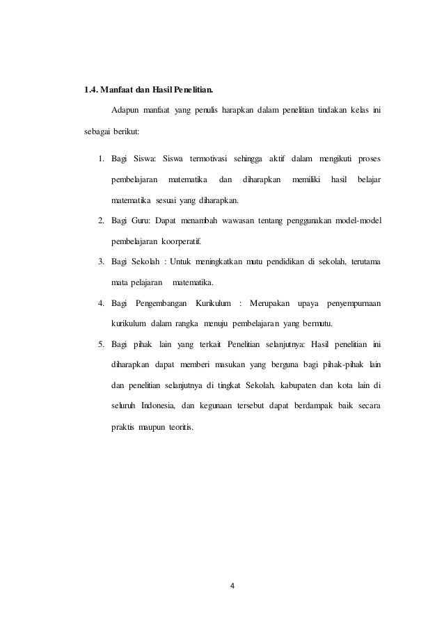 Proposal Penelitian Tindakan Kelas Bab I Ii Iii