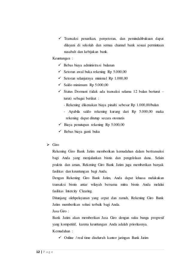 Laporan Pkl Bank Jatim