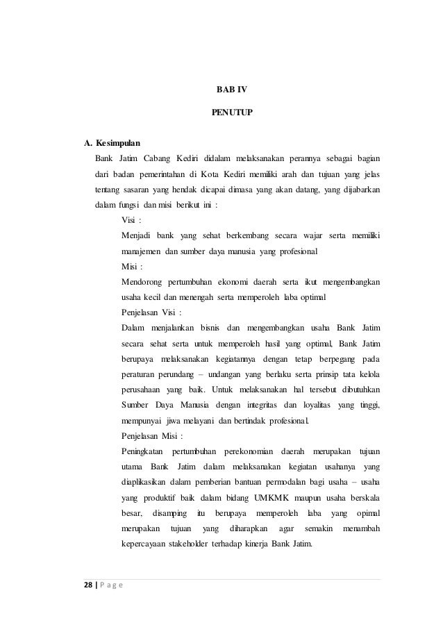 Laporan Pkl Bank Jatim