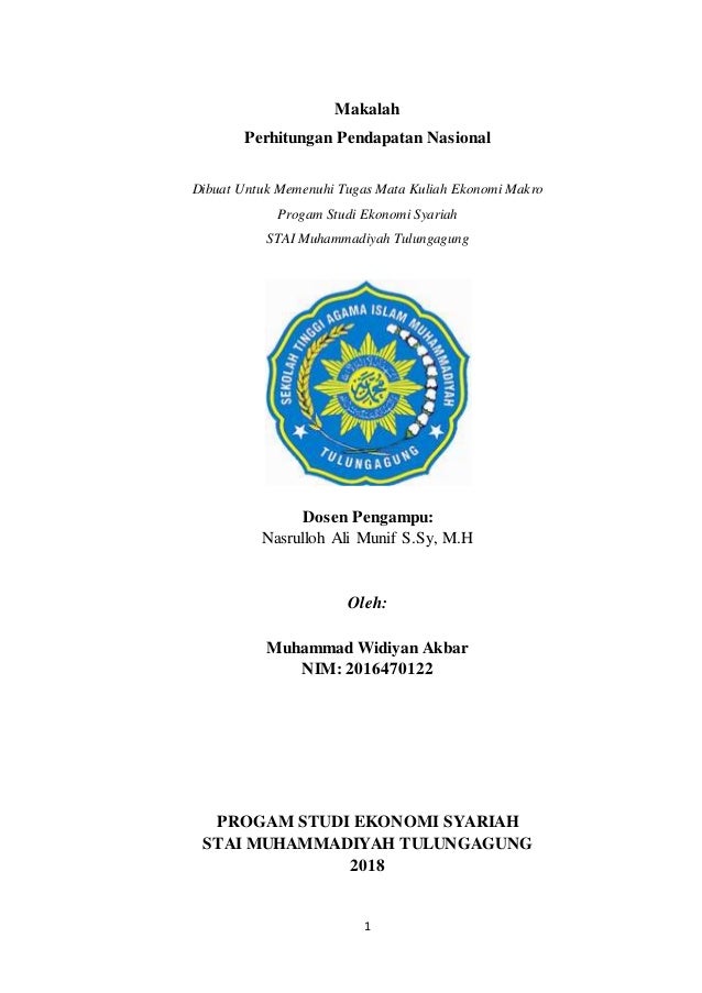 Makalah Perhitungan Pendapatan Nasional Makalah Perhitungan Pendapatan Nasional