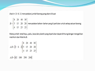 materi perkuliahan aljabar linier dan matriks | PPT