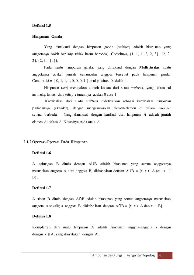 Bab ii pengantar topologi Bab ii pengantar topologi