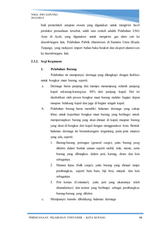 PERENCANAAN PELABUHAN PETI KEMAS - BAB II | DOCX